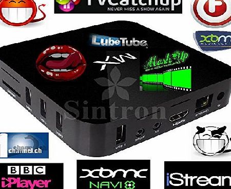 Sintron [Sintron] Ultimate Mx2 Android 4.2 Dual Core Smart TV Box with XBMC Fully Loaded Mini Pc XBMC Media Player Network Streamer , Over 63 Channels Free to Watch